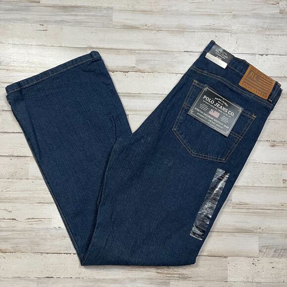 Ralph Lauren Polo Jeans Blue Casual Pants Boot Cut SZ 14 C101855